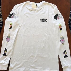 DISNEY VILLAINS Long Sleeve T-shirts NWT